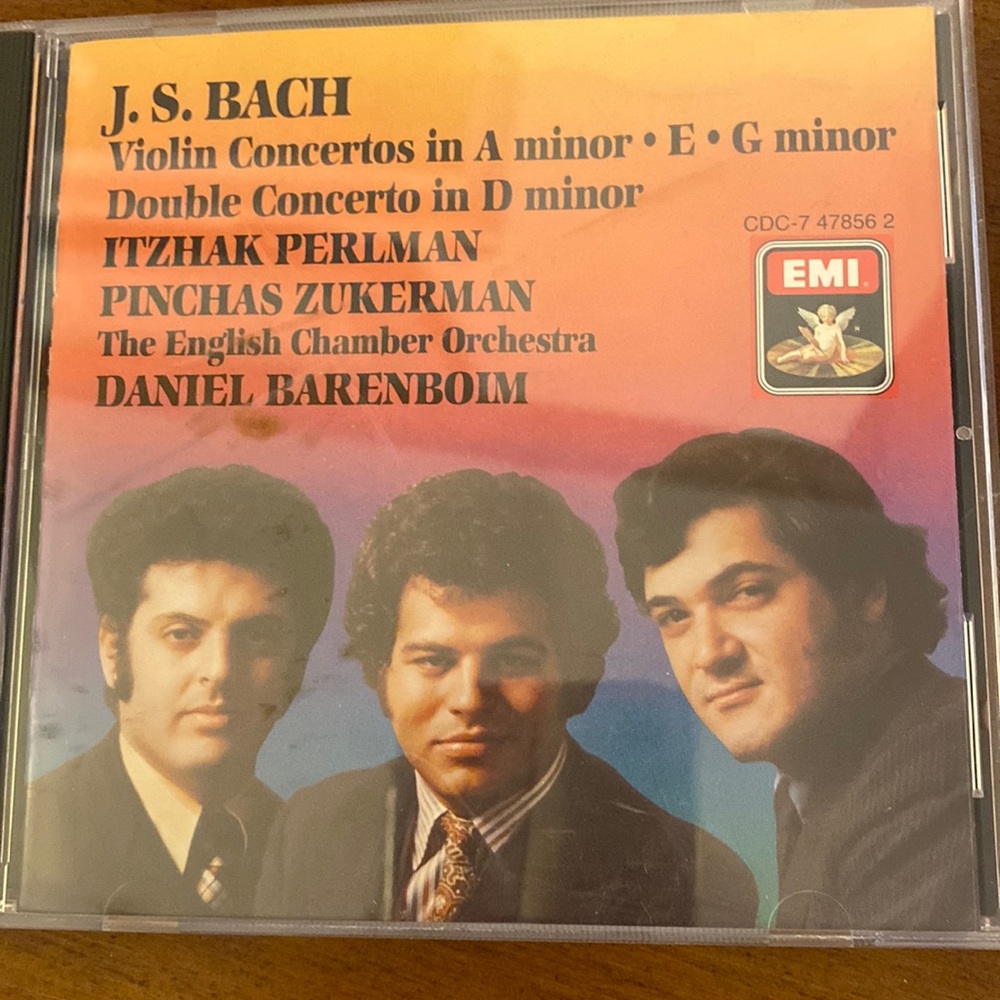 Gently used CD, JS BACH. Violin concerto in A minor E GMinor